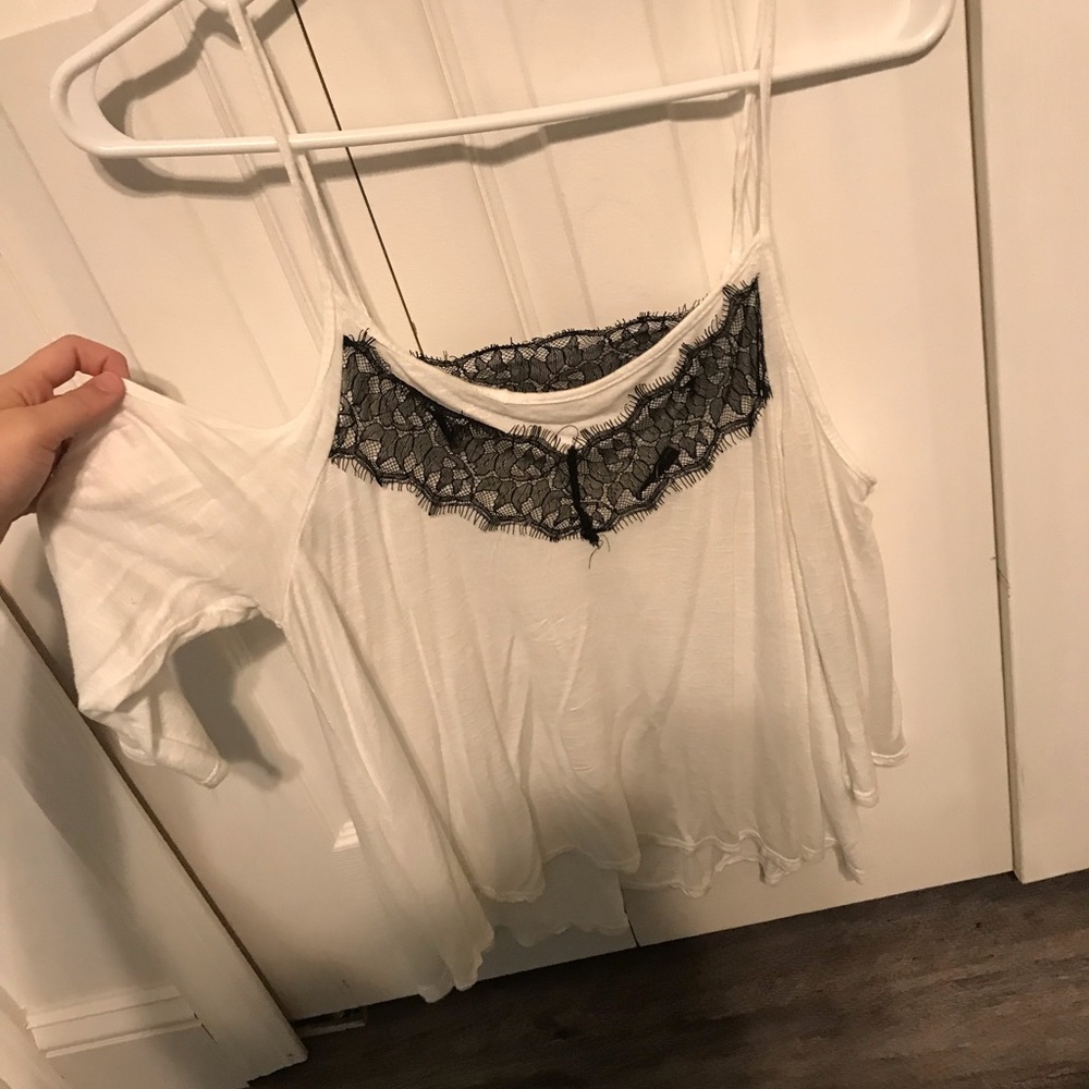 Off The Shoulder/ Flowy/ Lace Crop